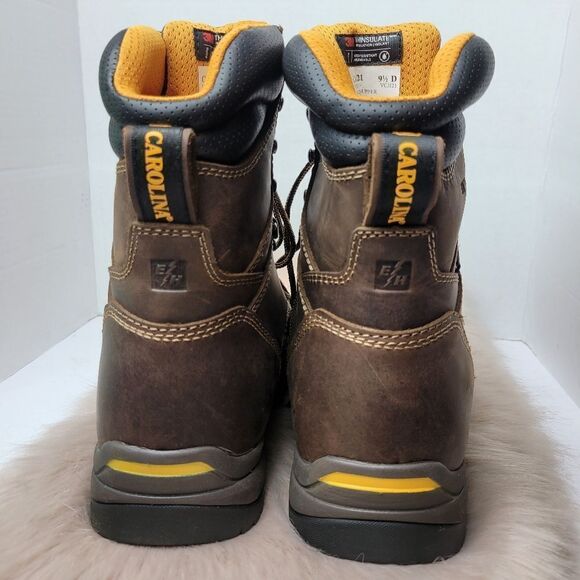 Carolina Men's Insulated Bruno Hi Comp Toe Dark Brown Boots Shoes Size 10.5 - Picture 4 of 8